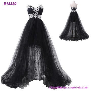 Ladies Popular Robe de soirée A Line Evening Party Fleurs Robes de bal Tulle Long Evening Gown